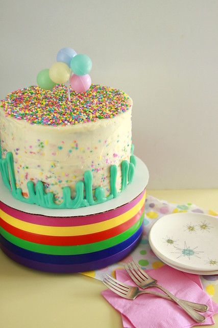 Rainbow Chip Funfetti Layer Cake