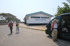 Safari group at Kazungula border station between Zambia & Botswana-02 9-18-10