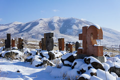Monument to Armenian alphabet near Artashavan village