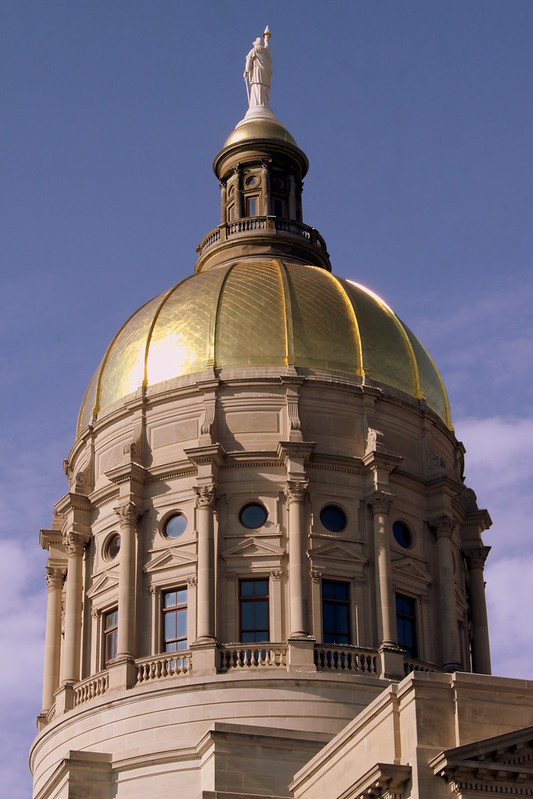 Georgia State Capitol Rotunda & Dome at Christmastime