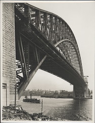 Northern abutment tower of the Harbour Bridge looking south, 1932