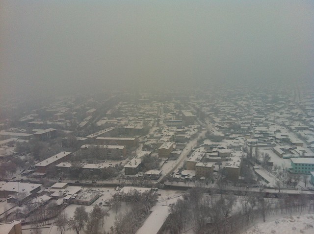 View of Osh from the top of the mountain.