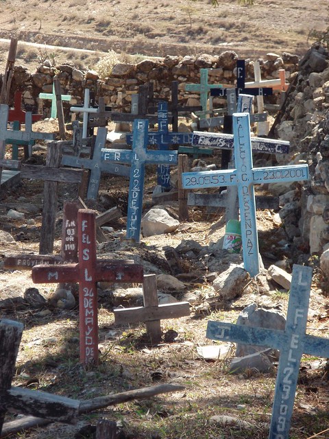 Cementerio - cemetery; San Miguel Piedras, Distrito de Nochixtlán, Región Mixteca, Oaxaca, Mexico