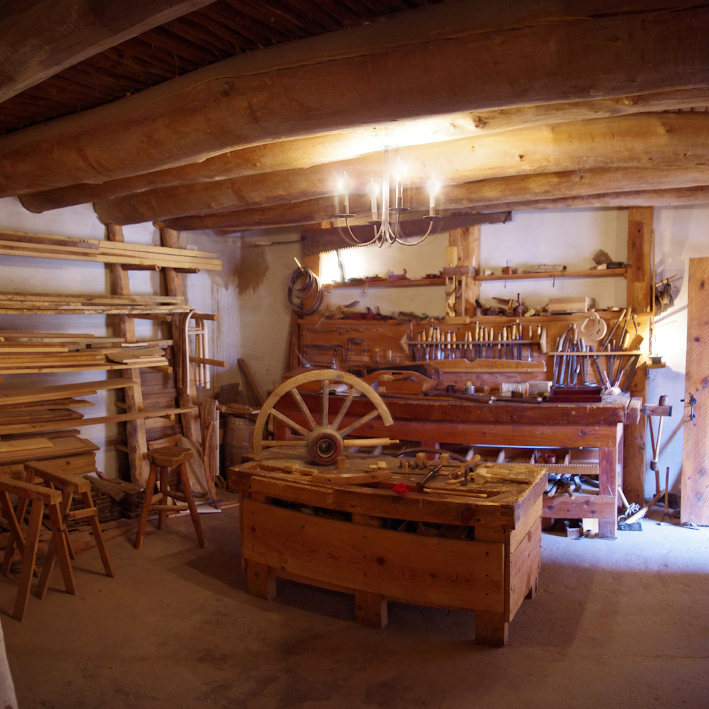 Woodworking shop, Bent's Old Fort, La Junta, Colorado, September 7, 2011