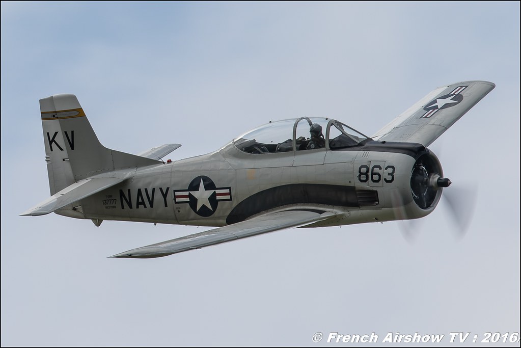 North American T-28 Trojan , NX377WW , Belgian Air Force Days 2016 , BAF DAYS 2016 , Belgian Defence , Florennes Air Base , Canon lens , airshow 2016