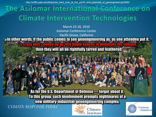 The Asilomar International Conference on Climate Intervention Technologies