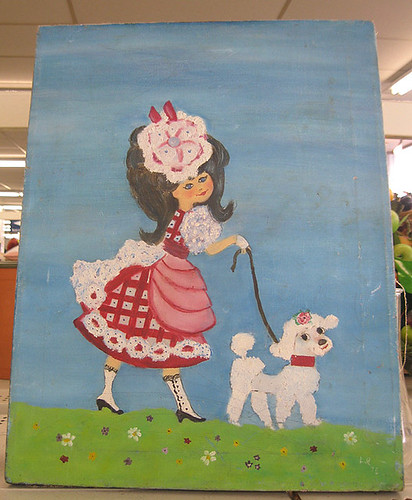 Lady with poodles