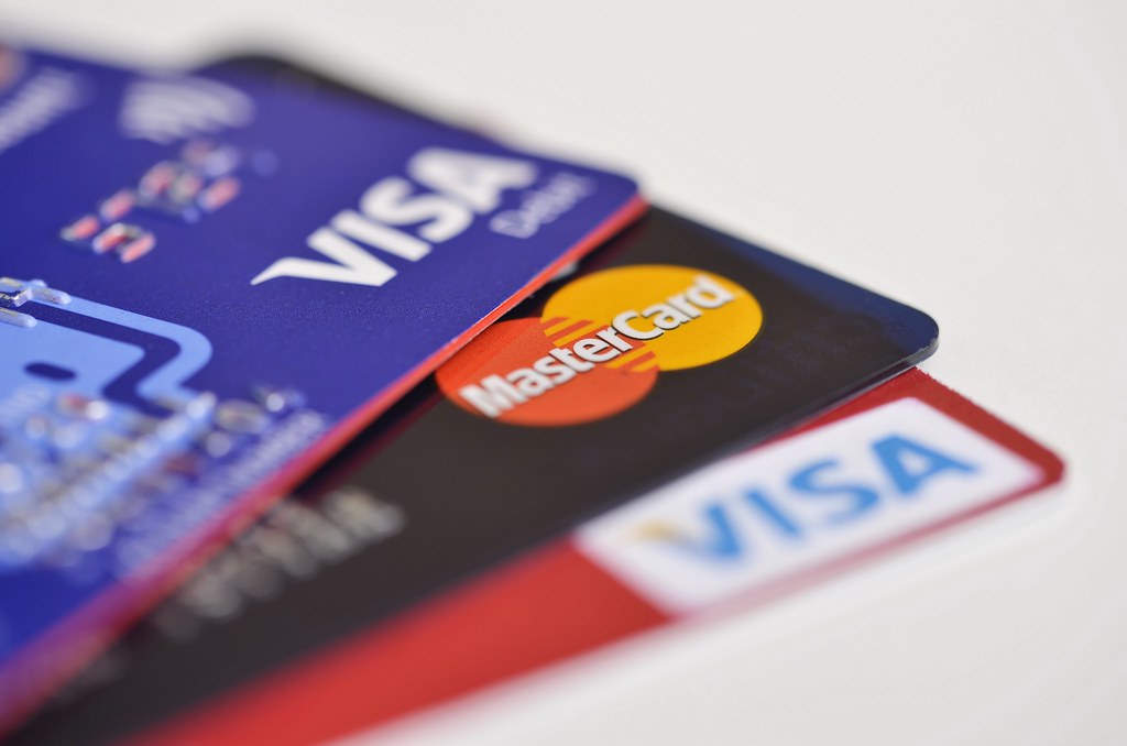 Visa and MasterCard Credit Card Closeup | This is a close ...