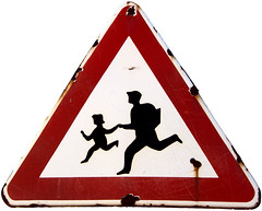 Warning Sign "Children" in Obzor (AP4E7013 1PS)