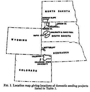 Joint Hail cloud seeding Projects 1950s-1960s USA Map