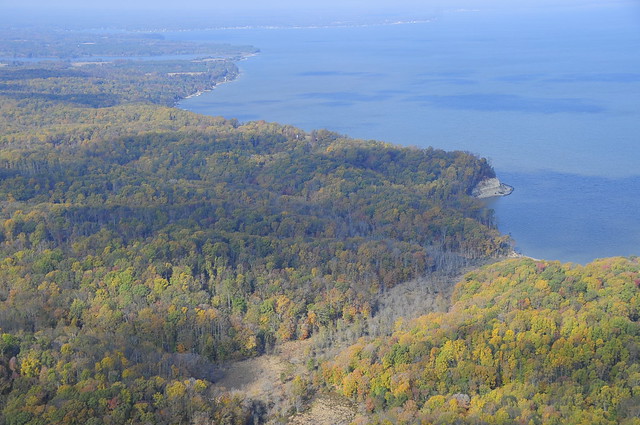 Aerial view of Westmoreland State Park in Virginia over the Potomac River