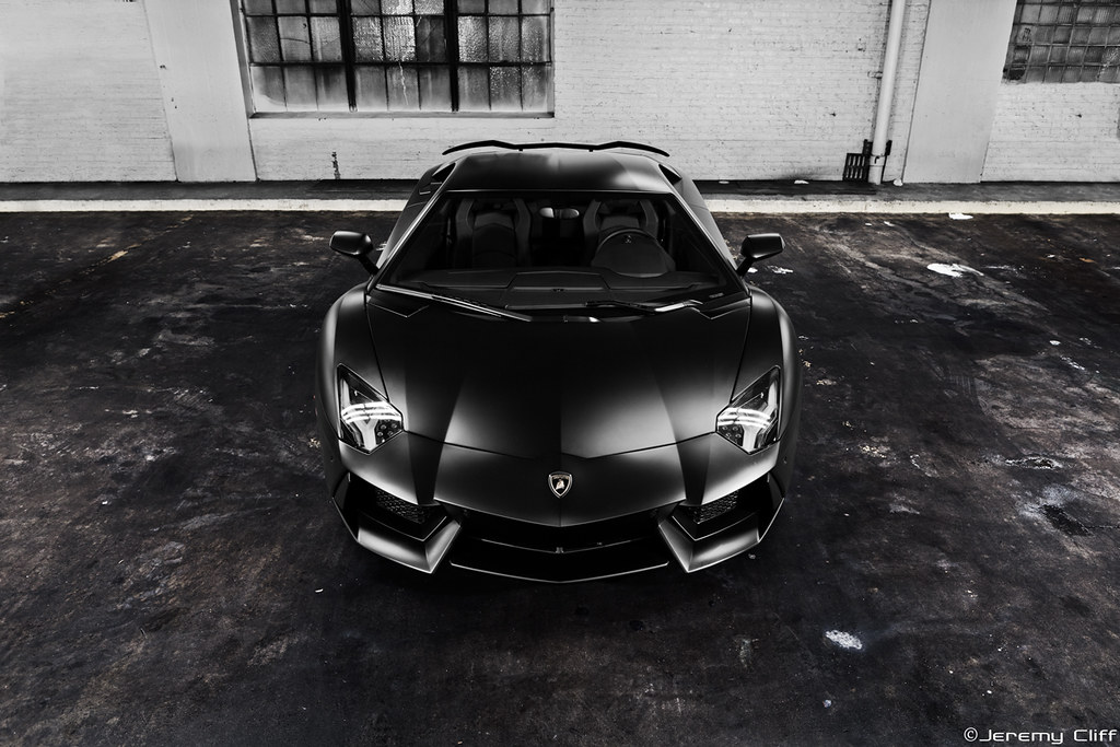 Matte Black Lamborghini Aventador LP700-4 | A beautiful ...