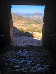 View out of third gate, Acrocorinth