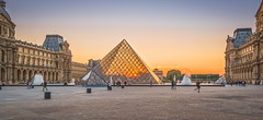 Colorful sunset at Louvre Palace