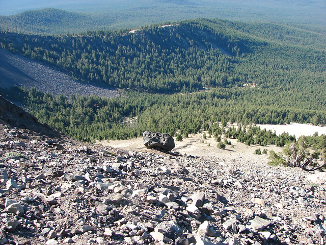Looking down from the Mt. Thielsen Trail