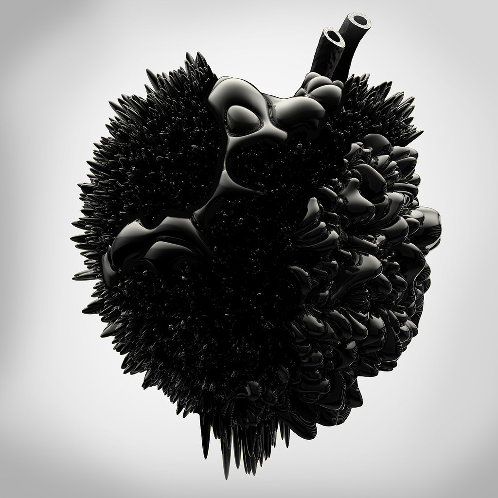 фото черных сердечек