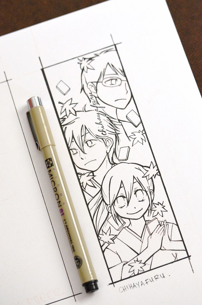 swapbot anime bookmark chihayafuru line art this is