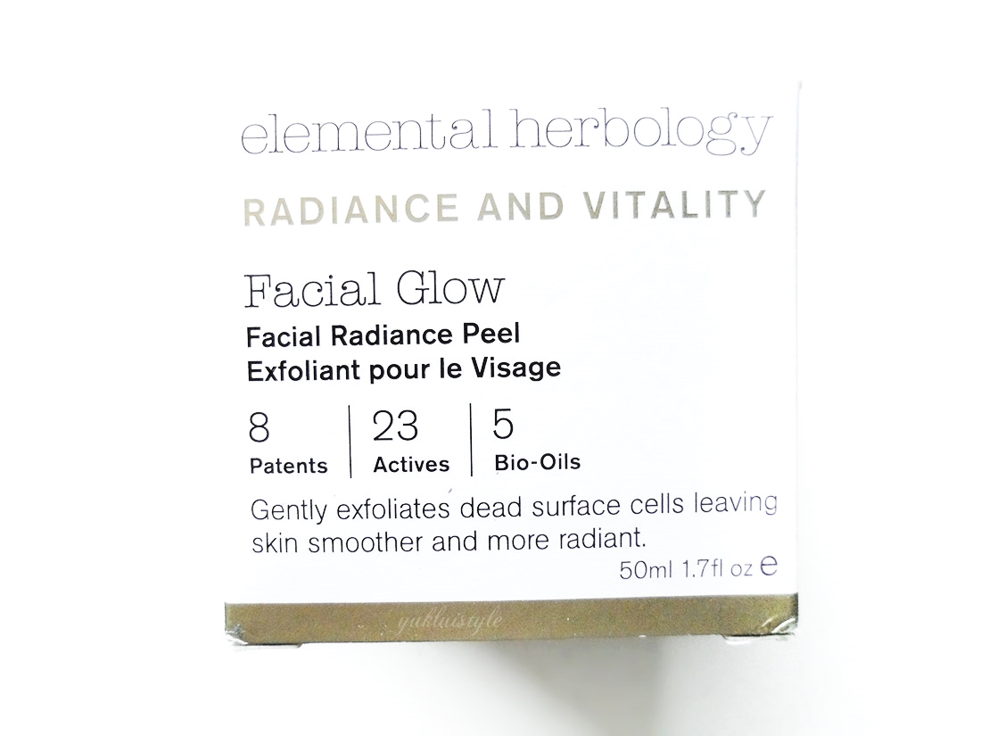 Elemental Herbology Facial Glow Radiance Peel review and swatch