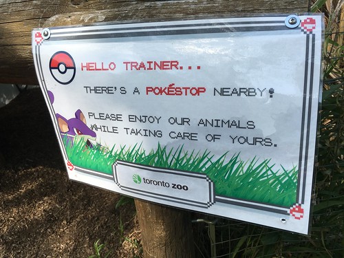 Pokestop Sign at the Toronto Zoo