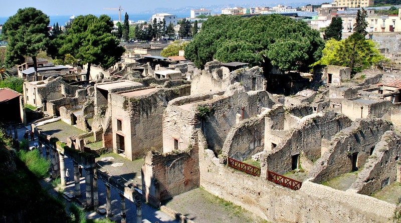 Italy, Herculaneum - View from the entrance ramp