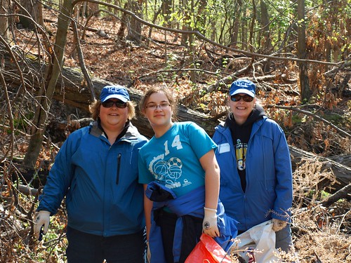 Volunteers at a cleanup
