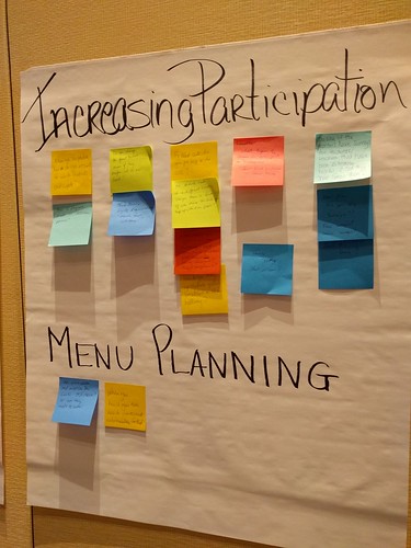 At the Georgia Team Up training, participants share ideas and questions for menu planning and increasing program participation.
