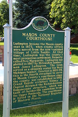 Mason County Courthouse Historical Marker (Ludington, Michigan)