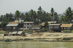 Village on the Ayeyarwady River - Myanmar