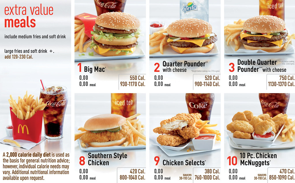 McDonald's USA Extra Value Meals Menu Board McDonald's USA… Flickr