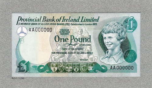 Provincial Bank of Ireland One Pound note