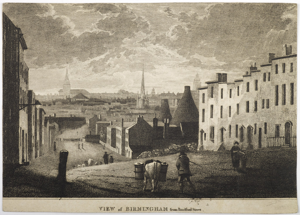 View of Birmingham from Bradford Street, 1816 | This engravi… | Flickr