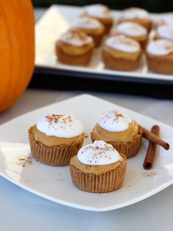 Grain-free Mini Pumpkin Pie Tarts (Gluten-free, Vegan + Refined Sugar-free)