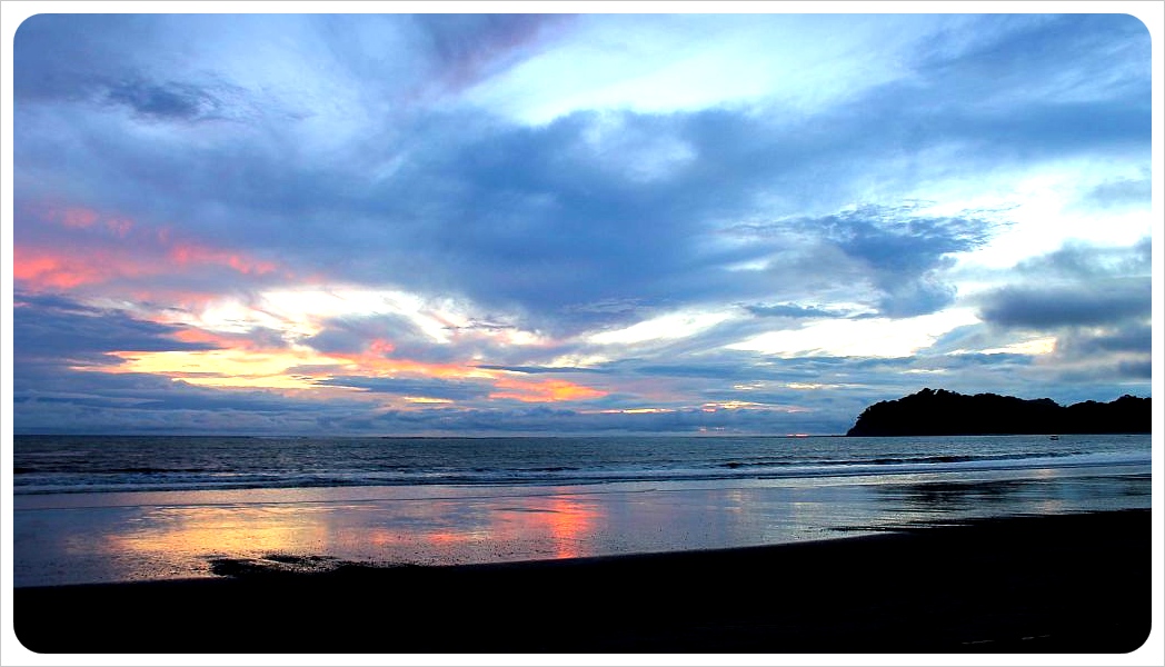 samara beach cloudy sunset