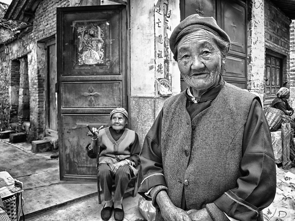 Old Chinese Women  Old Chinese Women Socializing On The Str  Benoit Demers  Flickr-1656