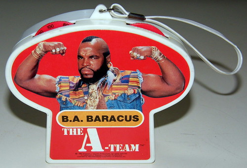 Vintage A-Team Novelty Radio Featuring B.A. Baracus, "Mr. T", Made in Hong Kong, Copyright 1983