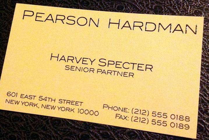 harvey specter visiting card