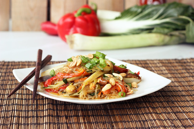 Vegetable Stir-Fry with Kelp Noodles - Gluten-free and Vegan
