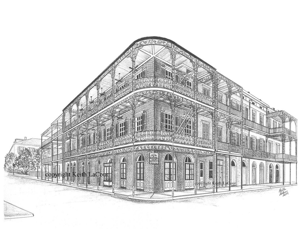 Labranche Building / New Orleans, LA | Pencil drawing by ...