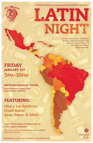 Latin Night Poster | For Las Mujeres by Scott Murray | Portland State