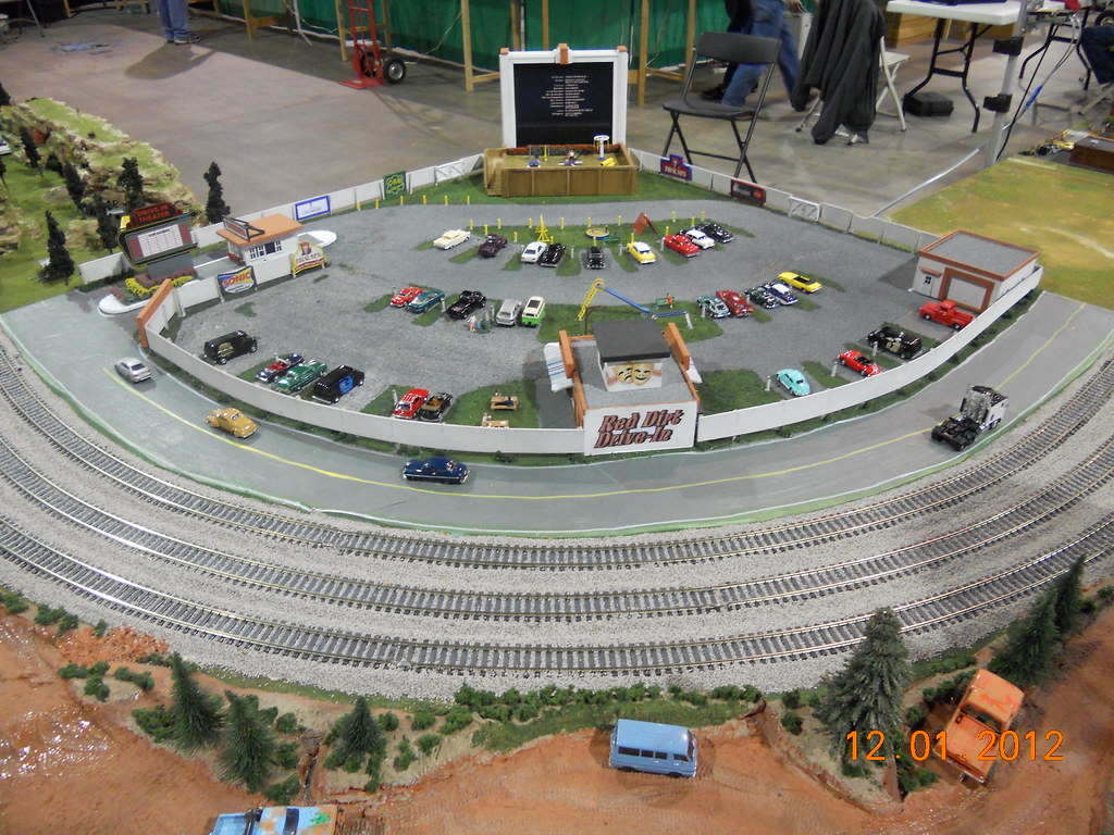 Railroad model train HO-scale drive in at Oklahoma City mo 