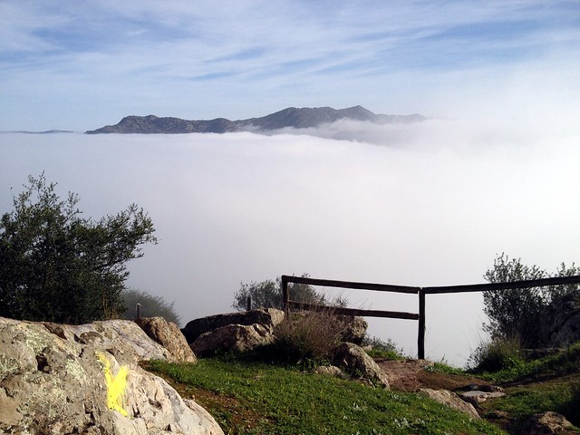Niebla desde el Castillo de Alange