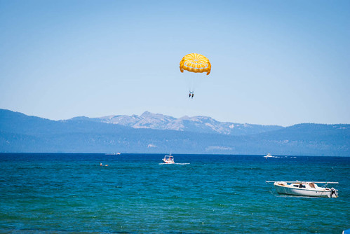 Parasailing on Lake Tahoe