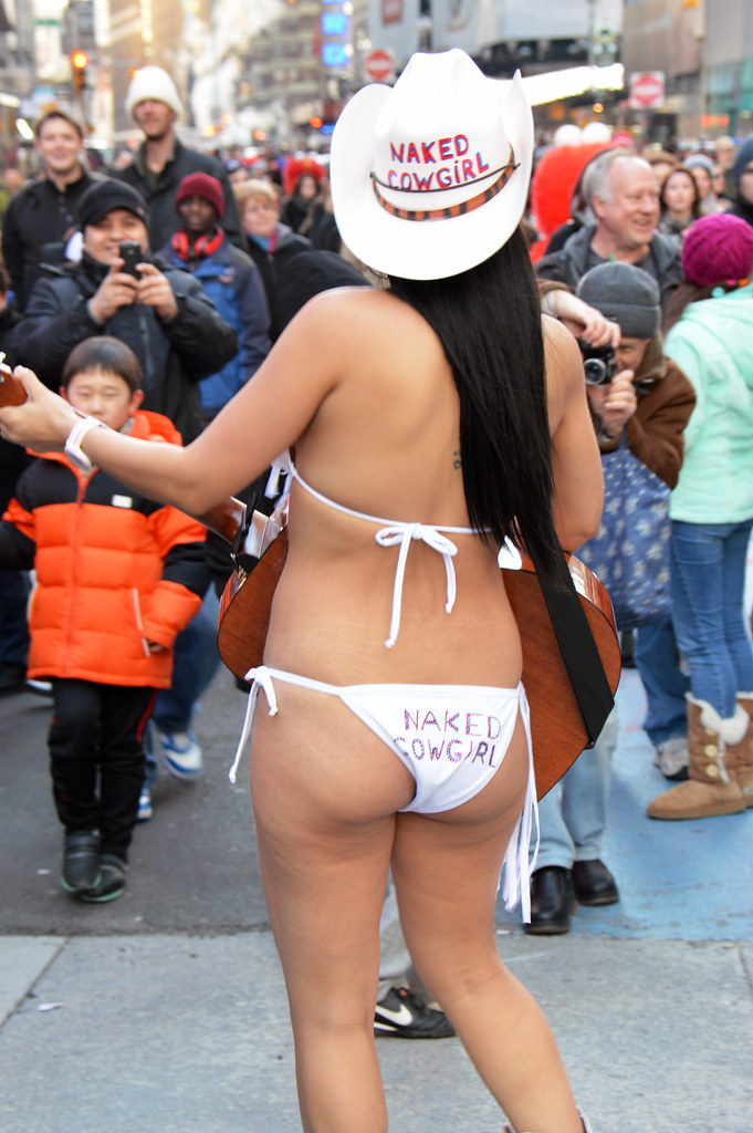 Picture Of Two Naked Cowgirl Taken In Times Square In New 