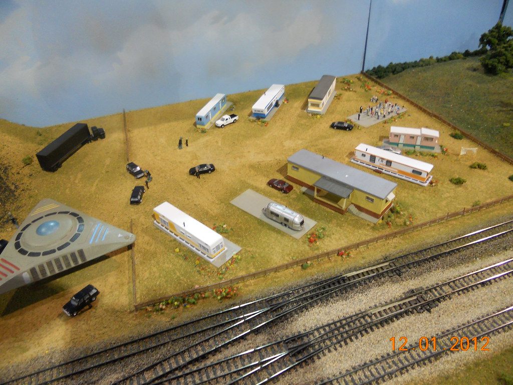 Railroad model train layout in HO-scale at Oklahoma City m 