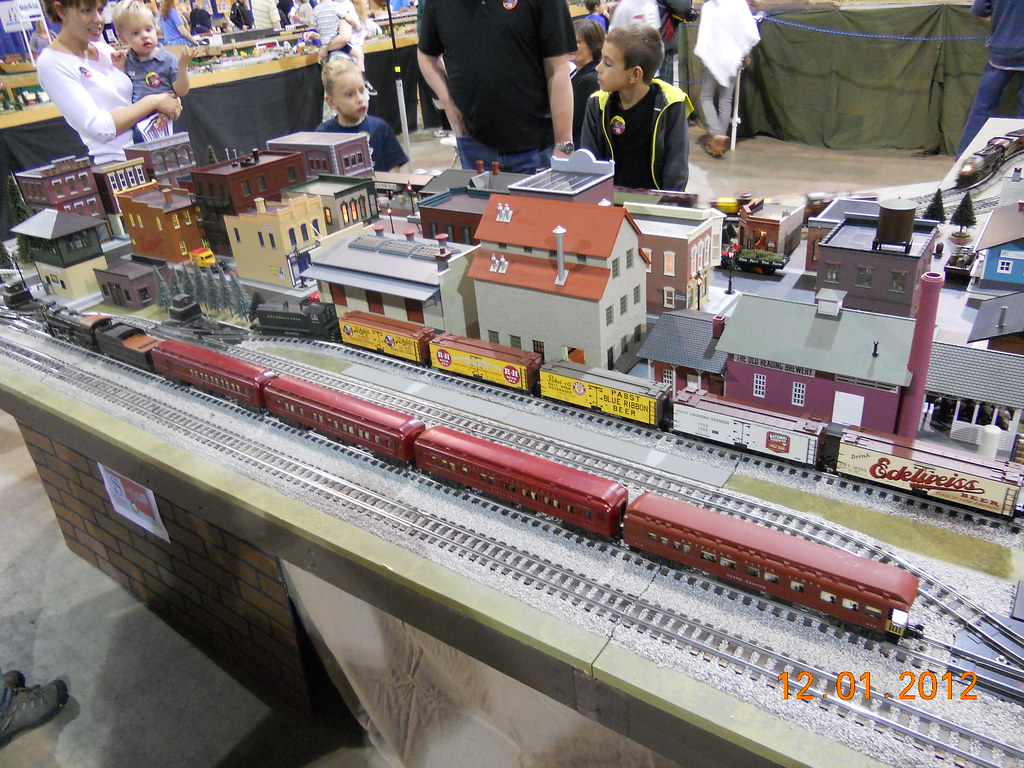 Model railroad train layout in S-scale at Oklahoma City mo 