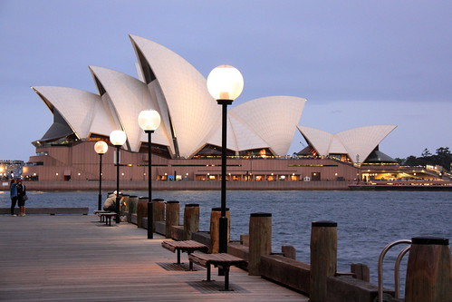 Sydney opera house at sunset
