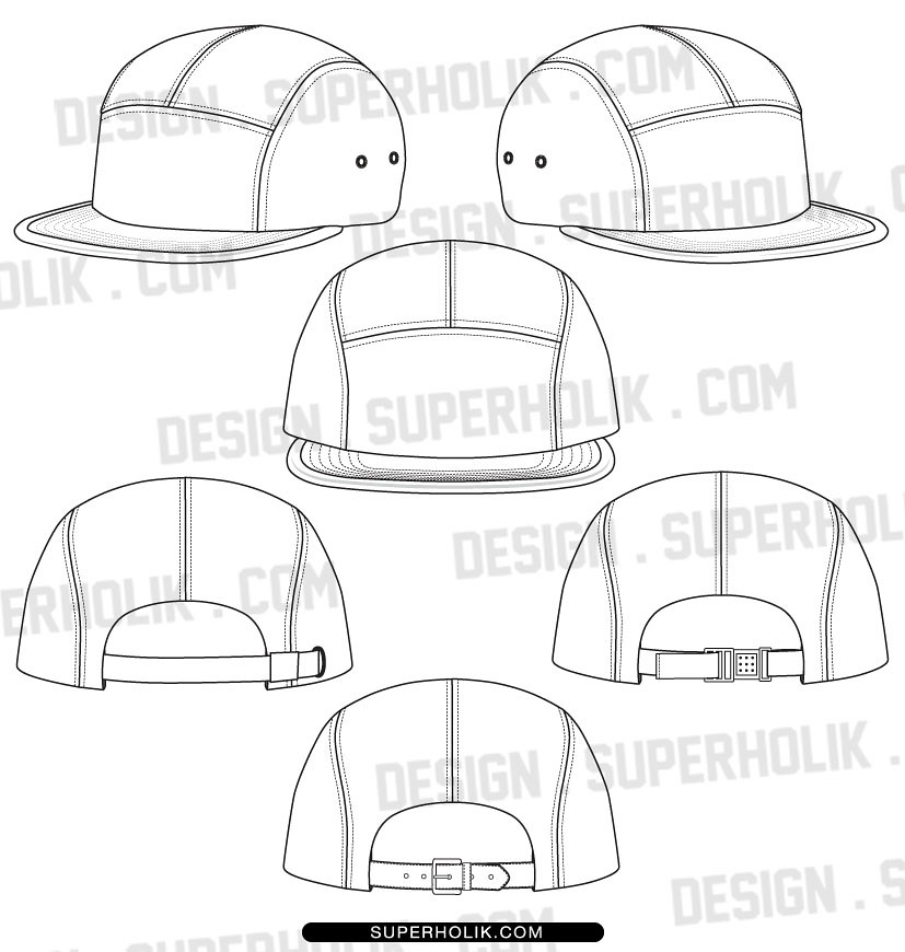 5 panel hat template Flickr