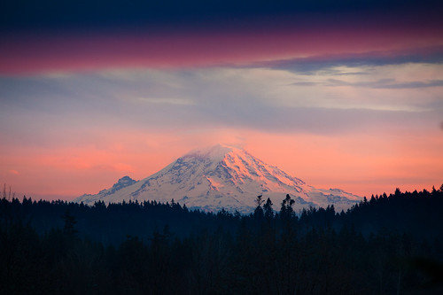 Mt. Rainier, Purple Mountain Majesty and all that. | Flickr