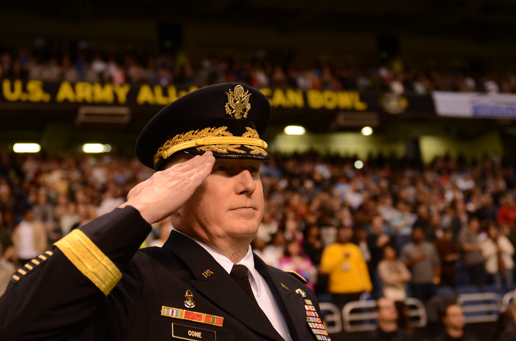 Saluting the Colors | U.S. Army General Robert Cone Salutes … | Flickr