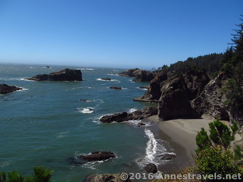 Views north from the headland viewpoint near Thunder Rock Cove in Samuel H. Boardman State Scenic Corridor, Oregon